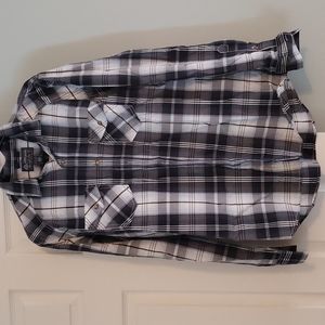 American Rag, Large, Navy Blue & White Plaid Button Down